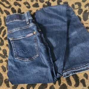 7 For All Mankind Blue Boot Cut Jeans Classic Style